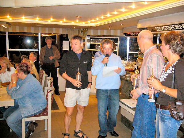 Siegerehrung an Bord der MS Westfalen
